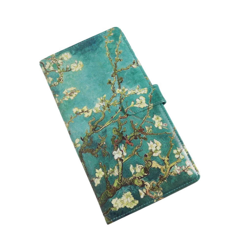 Van Gogh Almond Blossom Vegan Leather Passport Travel Document Organizer Wallet